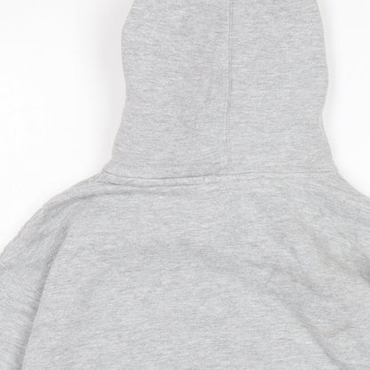 Zara Womens Grey Cotton Pullover Hoodie Size S