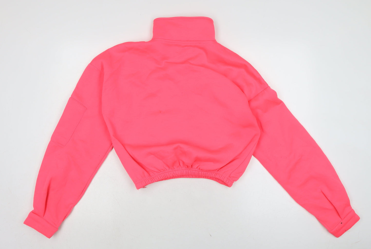 PRETTYLITTLETHING Womens Pink Polyester Pullover Sweatshirt Size S