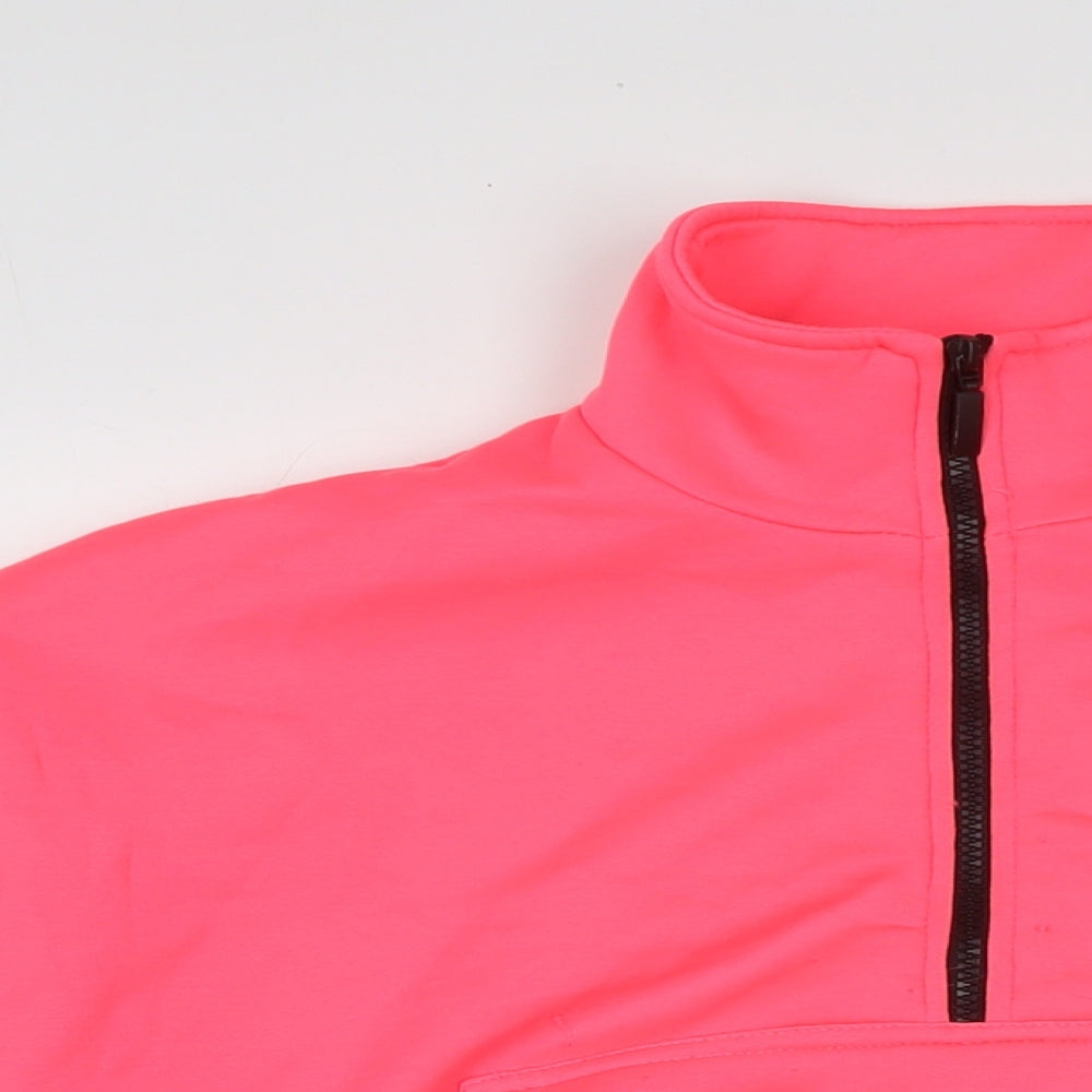 PRETTYLITTLETHING Womens Pink Polyester Pullover Sweatshirt Size S