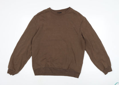 H&M Womens Brown Cotton Pullover Sweatshirt Size S