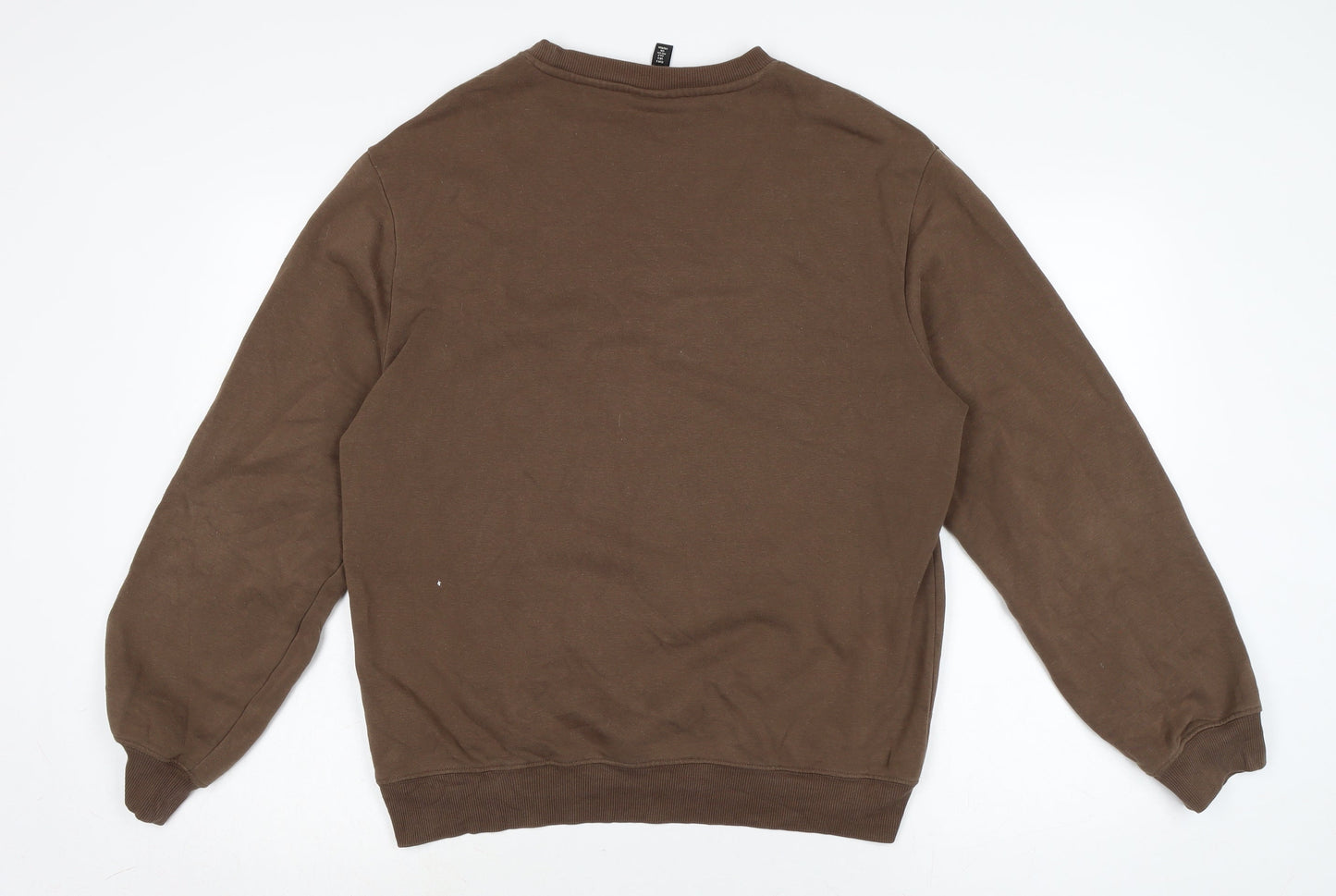 H&M Womens Brown Cotton Pullover Sweatshirt Size S