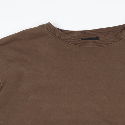 H&M Womens Brown Cotton Pullover Sweatshirt Size S