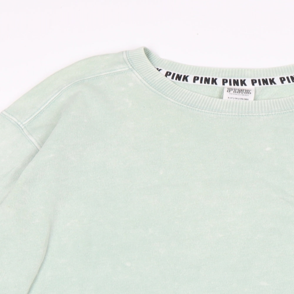 Womens UK Size S Victoria's Secret Green Basic T-Shirt