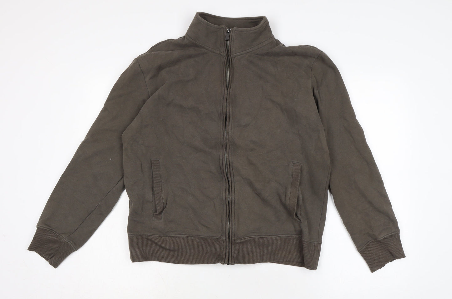 Womens UK Size M Marks and Spencer Brown Full Zip Sweatshirt