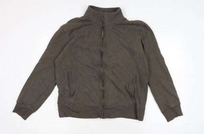Womens UK Size M Marks and Spencer Brown Full Zip Sweatshirt