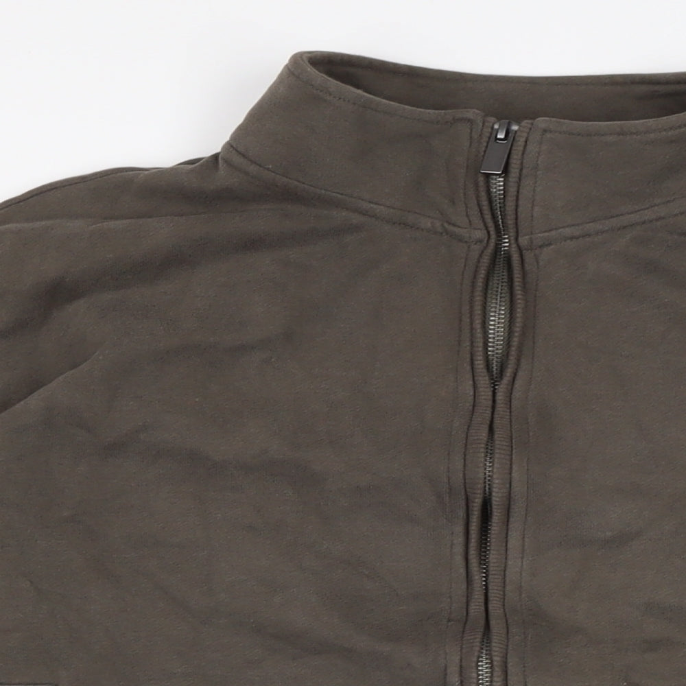Womens UK Size M Marks and Spencer Brown Full Zip Sweatshirt