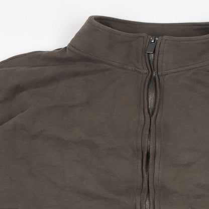 Womens UK Size M Marks and Spencer Brown Full Zip Sweatshirt