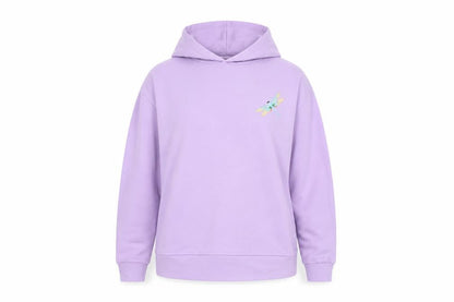Dragonfly Womens Purple Cotton Pullover Hoodie Size 12