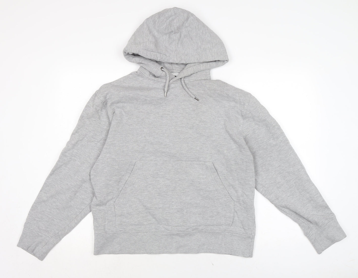 Topman Mens Grey Cotton Pullover Hoodie Size S