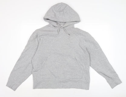 Topman Mens Grey Cotton Pullover Hoodie Size S