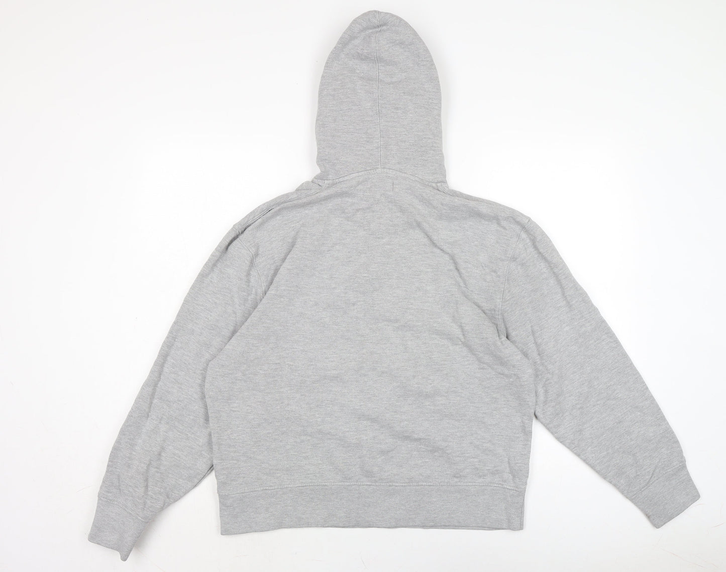 Topman Mens Grey Cotton Pullover Hoodie Size S