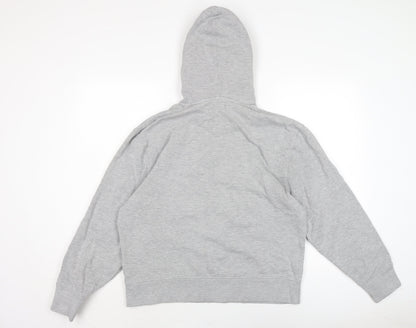 Topman Mens Grey Cotton Pullover Hoodie Size S