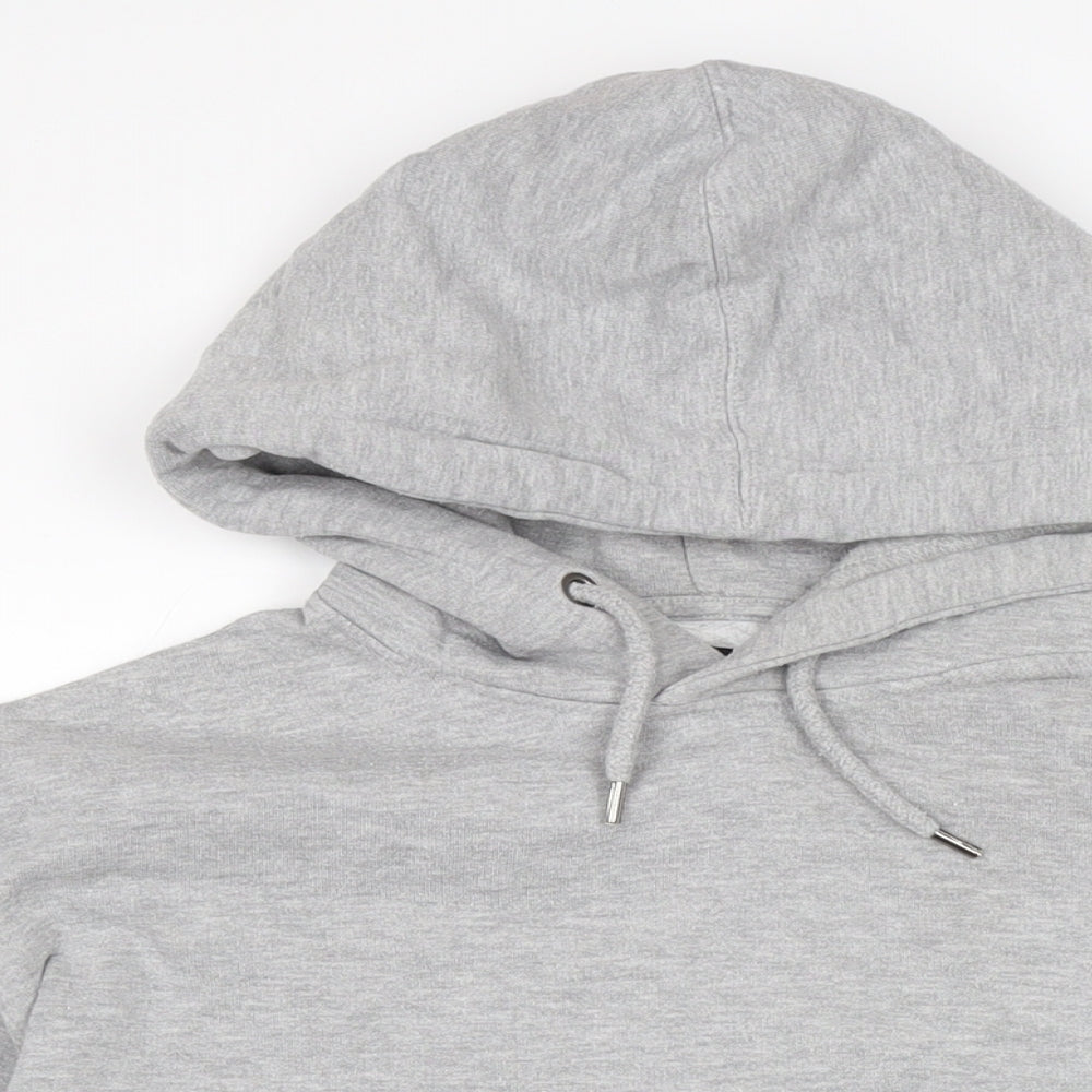 Topman Mens Grey Cotton Pullover Hoodie Size S