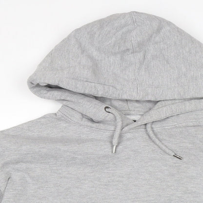 Topman Mens Grey Cotton Pullover Hoodie Size S