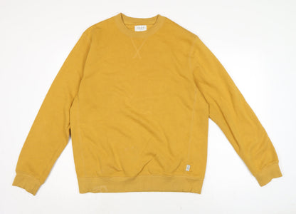 Mens UK Size L Easy Yellow Pullover Sweatshirt