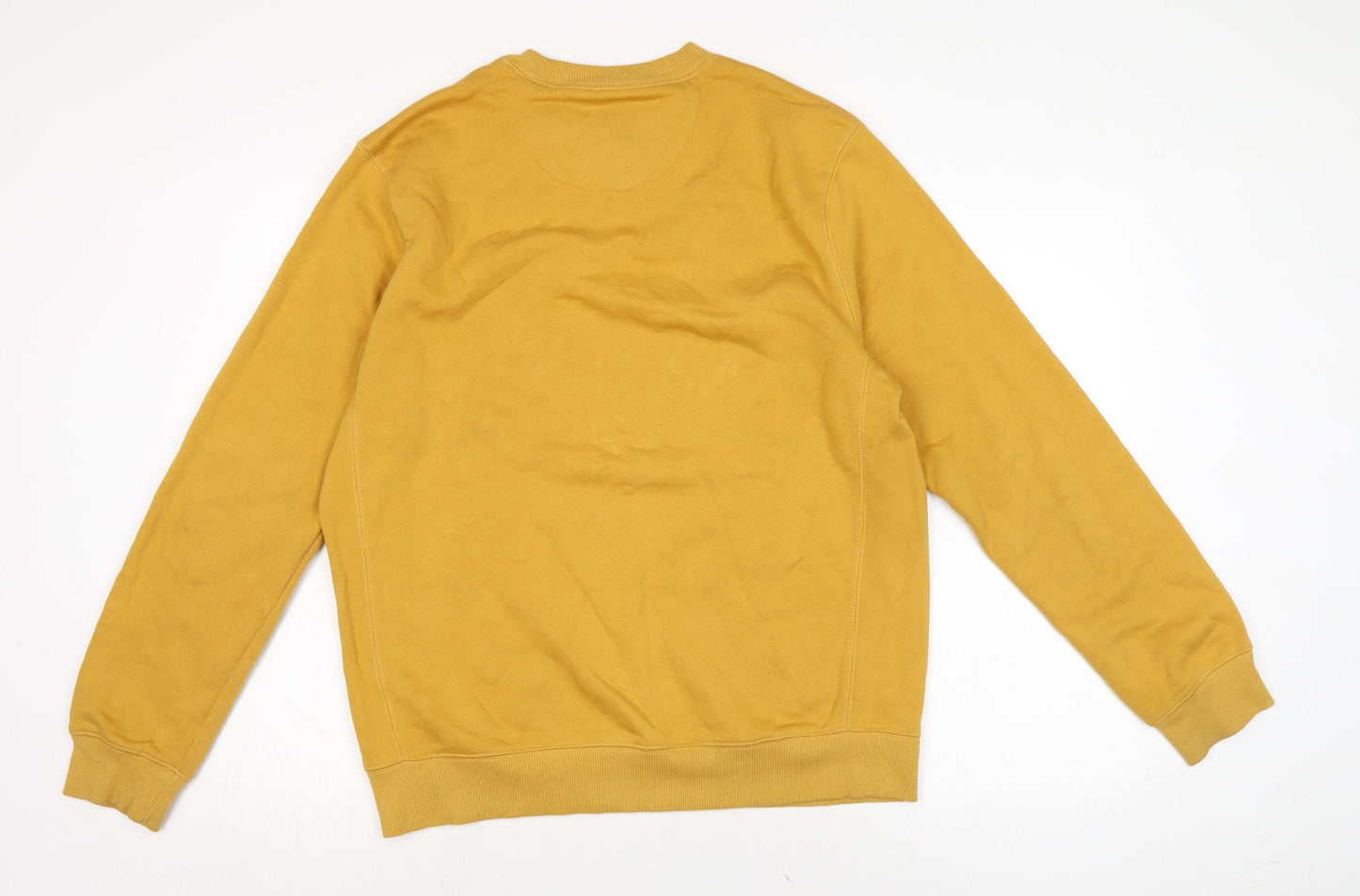 Mens UK Size L Easy Yellow Pullover Sweatshirt