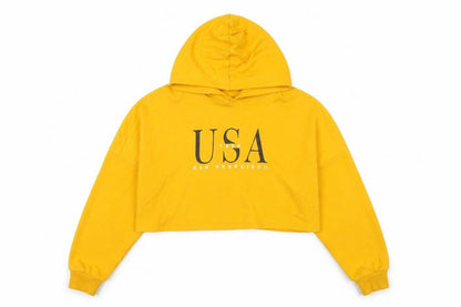 Womens UK Size S Divided Yellow Pullover Hoodie