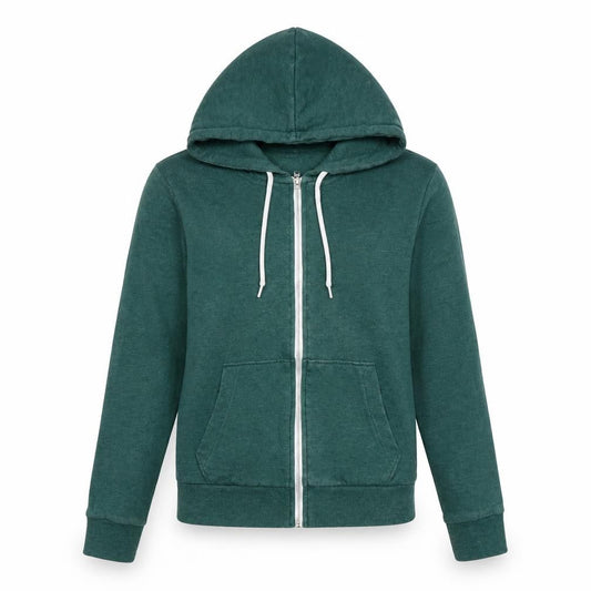 Womens UK Size 6 Divided Green Full Zip Hoodie
