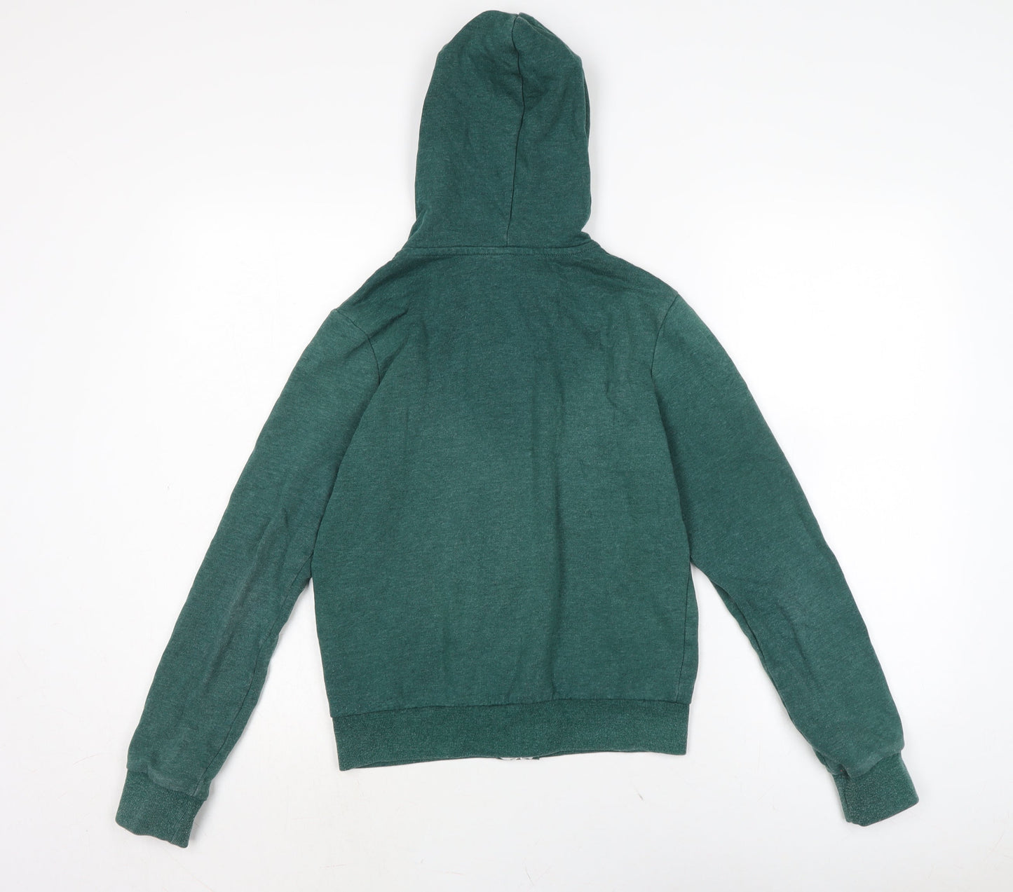 Divided Womens Green Cotton Full Zip Hoodie Size 6