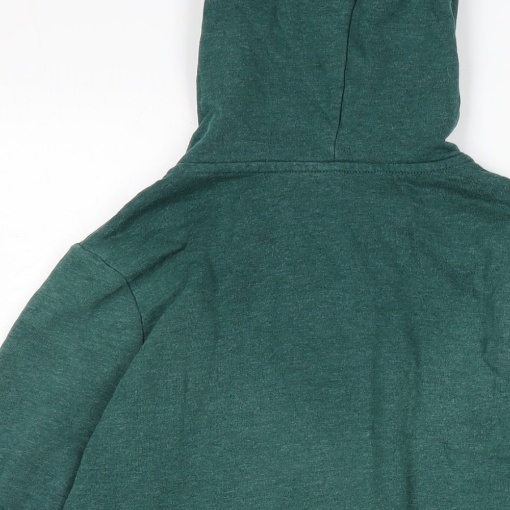 Divided Womens Green Cotton Full Zip Hoodie Size 6