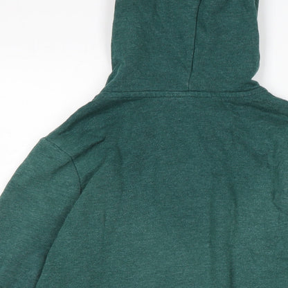 Divided Womens Green Cotton Full Zip Hoodie Size 6