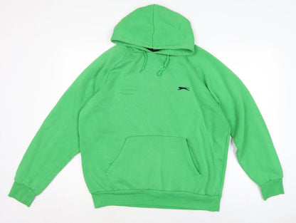 Mens UK Size L Slazenger Green Pullover Hoodie