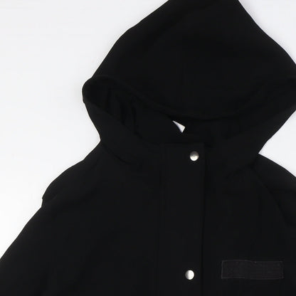 Divided by H&M Womens Black Jacket Size 6 Zip - Pull Cord Waist