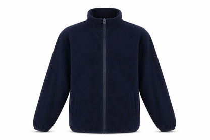 Front view of Freedom boys’ blue jacket, size 13, years zip