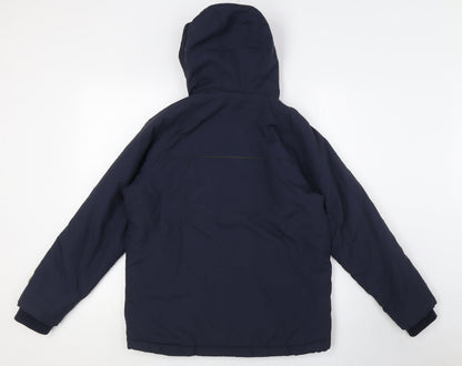 NEXT Girls Blue Basic Coat Coat Size 12 Years Zip