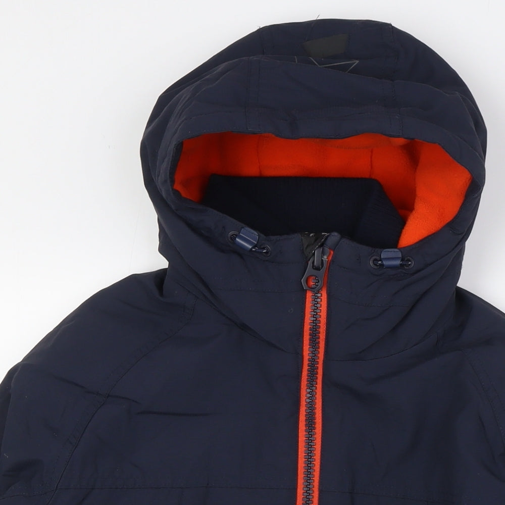 NEXT Girls Blue Basic Coat Coat Size 12 Years Zip