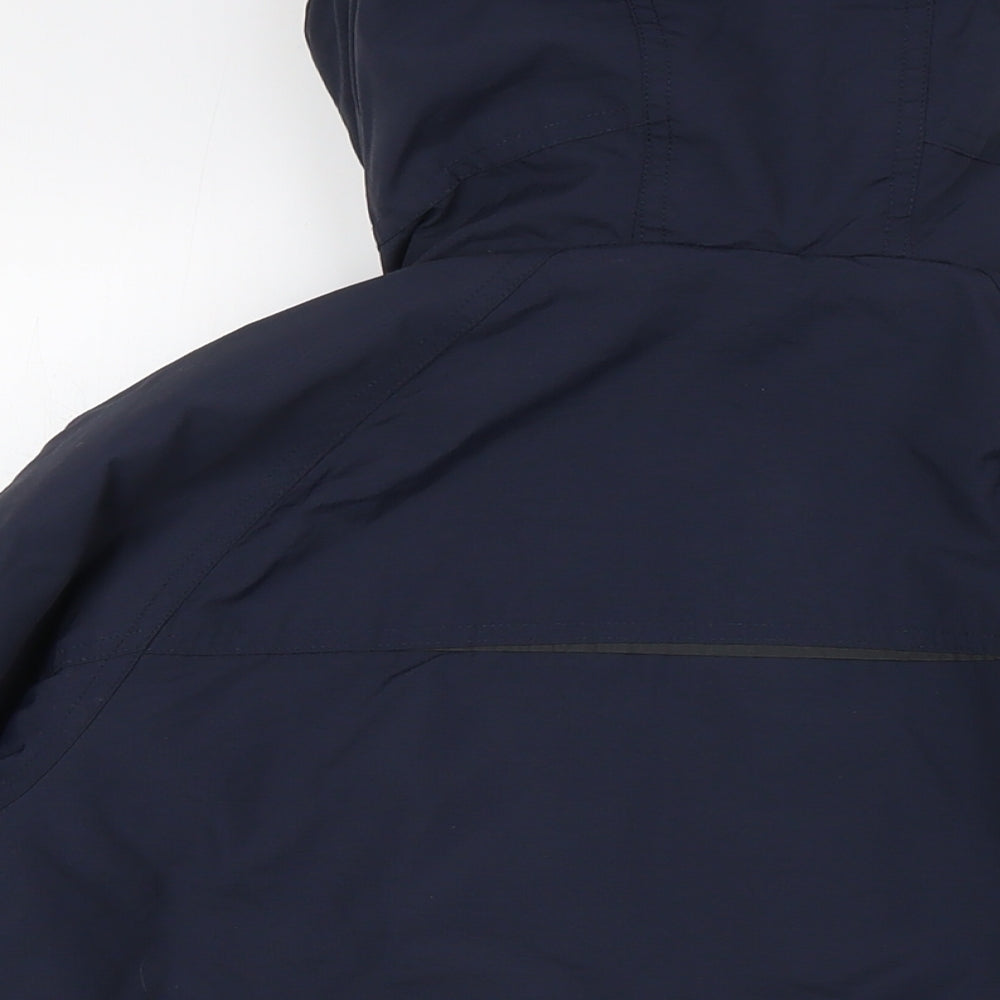 NEXT Girls Blue Basic Coat Coat Size 12 Years Zip