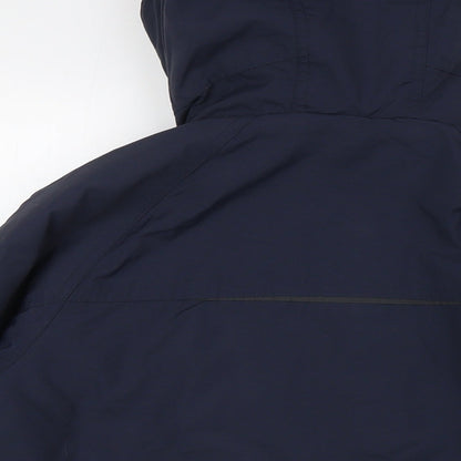 NEXT Girls Blue Basic Coat Coat Size 12 Years Zip