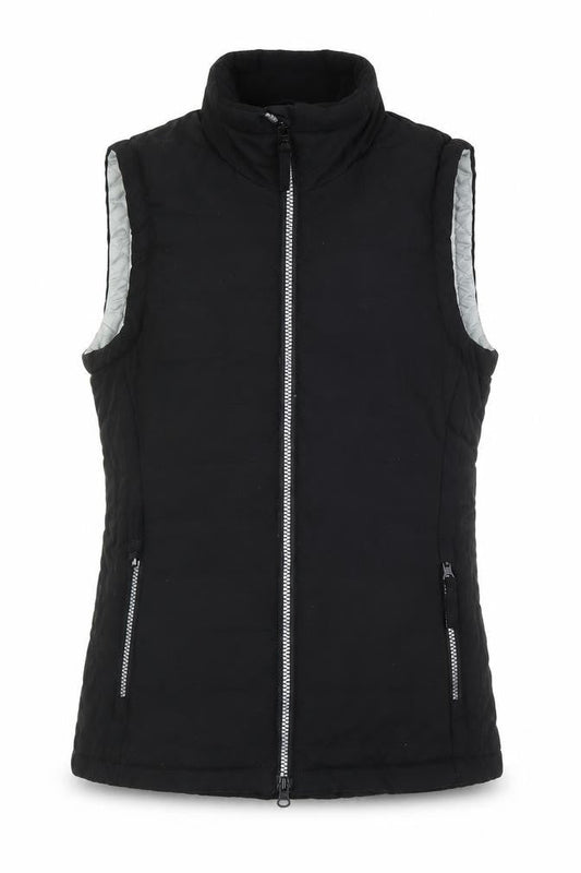 R&R Womens Black Gilet Waistcoat Size XS Zip - Padded