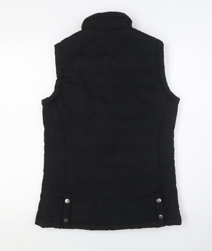 R&R Womens Black Gilet Waistcoat Size XS Zip - Padded