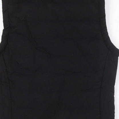 R&R Womens Black Gilet Waistcoat Size XS Zip - Padded