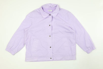 Damart Womens Purple Jacket Size 20 Snap
