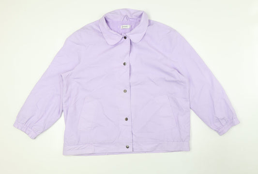 Damart Womens Purple Jacket Size 20 Snap