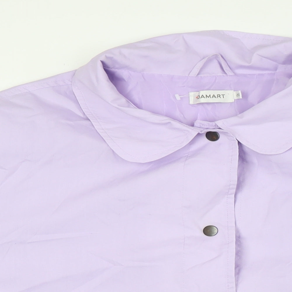 Damart Womens Purple Jacket Size 20 Snap