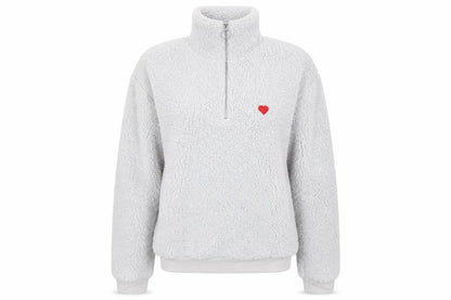 Topshop Womens Grey Cupro Pullover Sweatshirt Size 12 Zip - 1/4 Zip, Hart