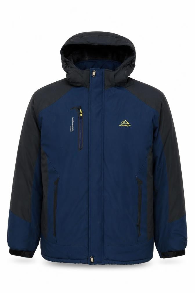 Mens UK Size L Outdoor Jacket Blue Rain Coat