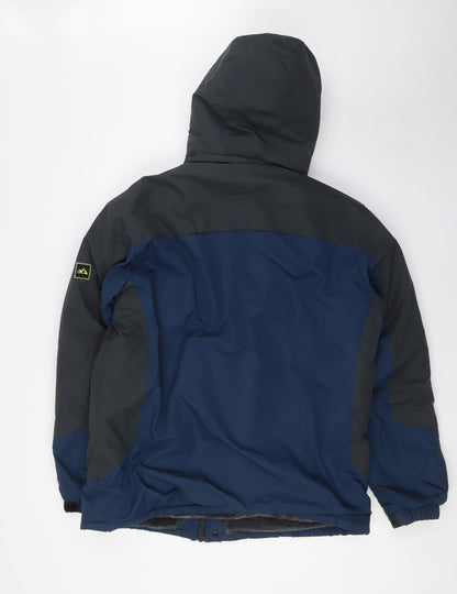 Mens UK Size L Outdoor Jacket Blue Rain Coat