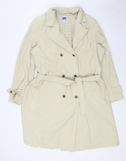 Womens UK Size 14 Penny Plain Beige Overcoat