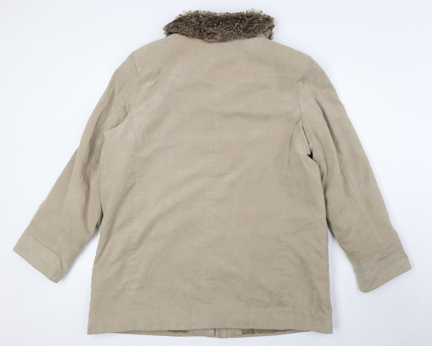 Womens UK Size 18 EWM Beige Overcoat