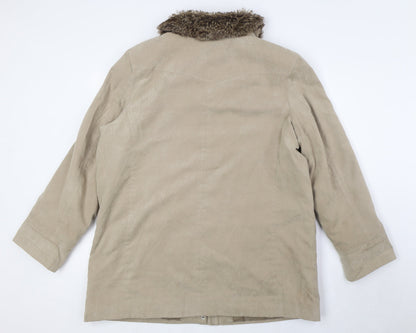 Womens UK Size 18 EWM Beige Overcoat