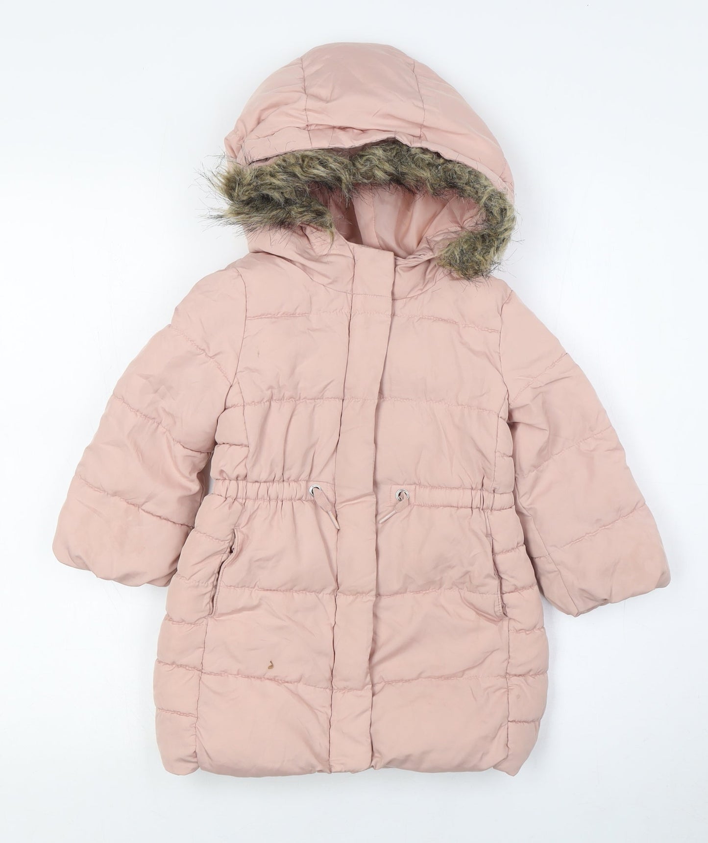 Gap Girls Pink Overcoat Coat Size 3 Years Zip