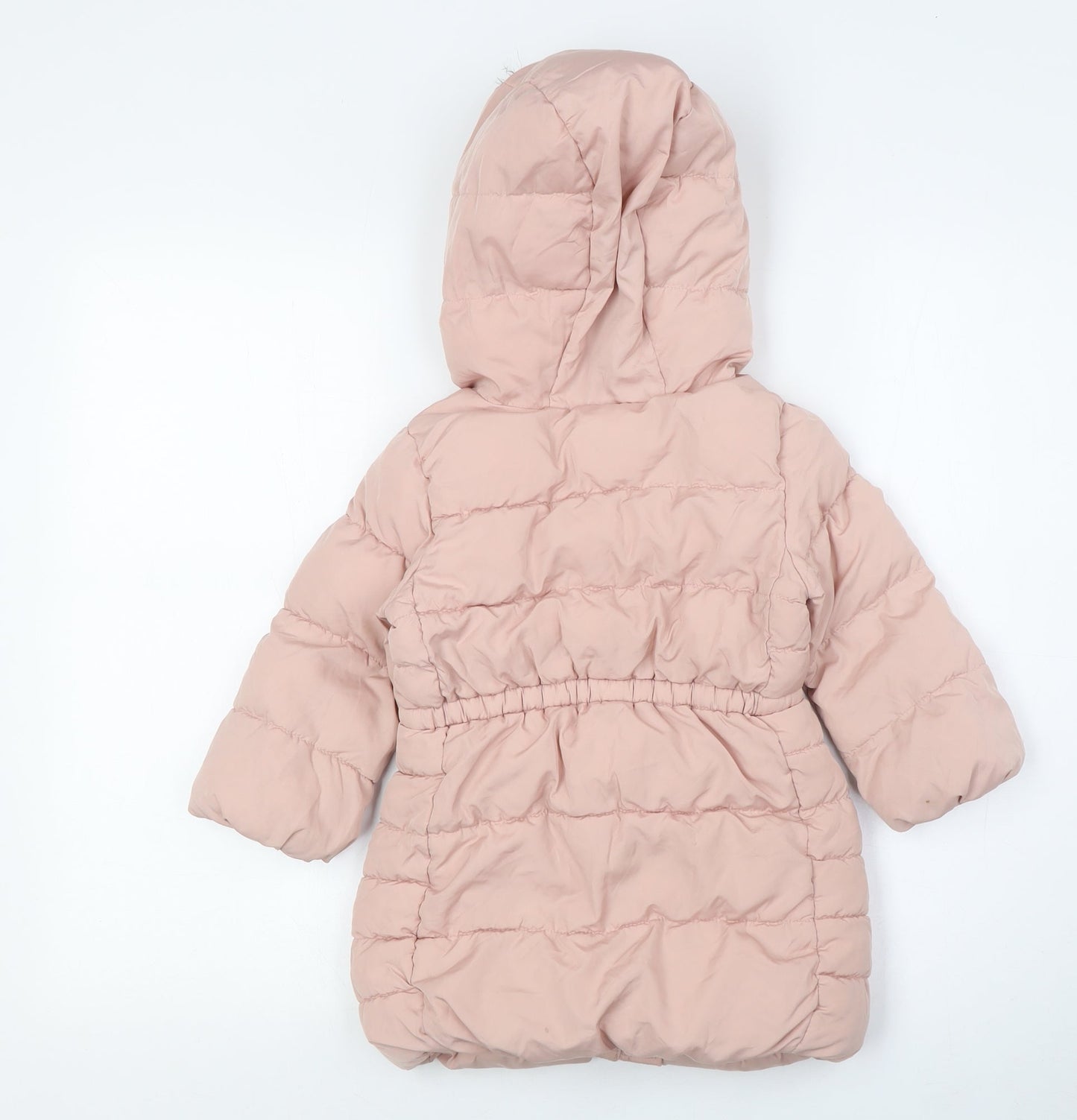 Gap Girls Pink Overcoat Coat Size 3 Years Zip