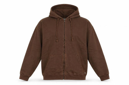 Pull&Bear Boys Brown Cotton Full Zip Hoodie Size M Zip