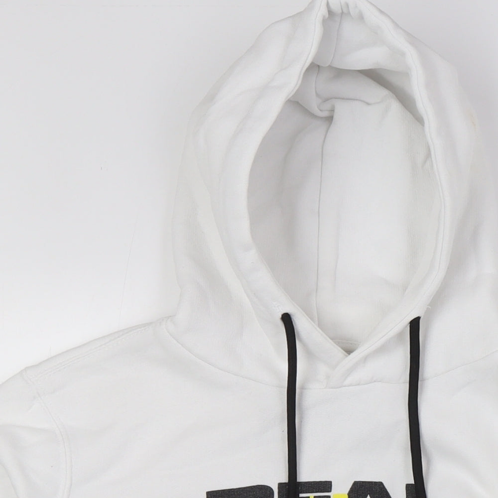 Bershka Womens White Cotton Pullover Sweatshirt Size XS - Real Dream