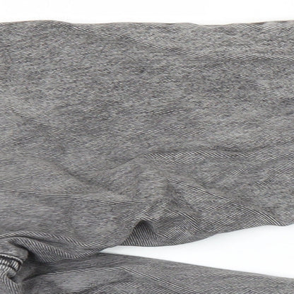 Topshop Womens Green Herringbone Cotton Skinny Jeans Size 26 in L23 in Regular - Distressed Hems