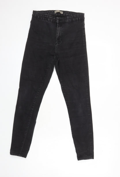 Denim Co Womens Black Cotton Jegging Jeans Size 14 L25 in Regular